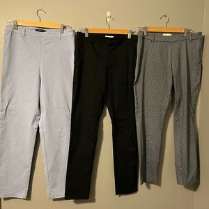 Three pair of Woman’s slacks Size 8/Large Forever 21/H&M